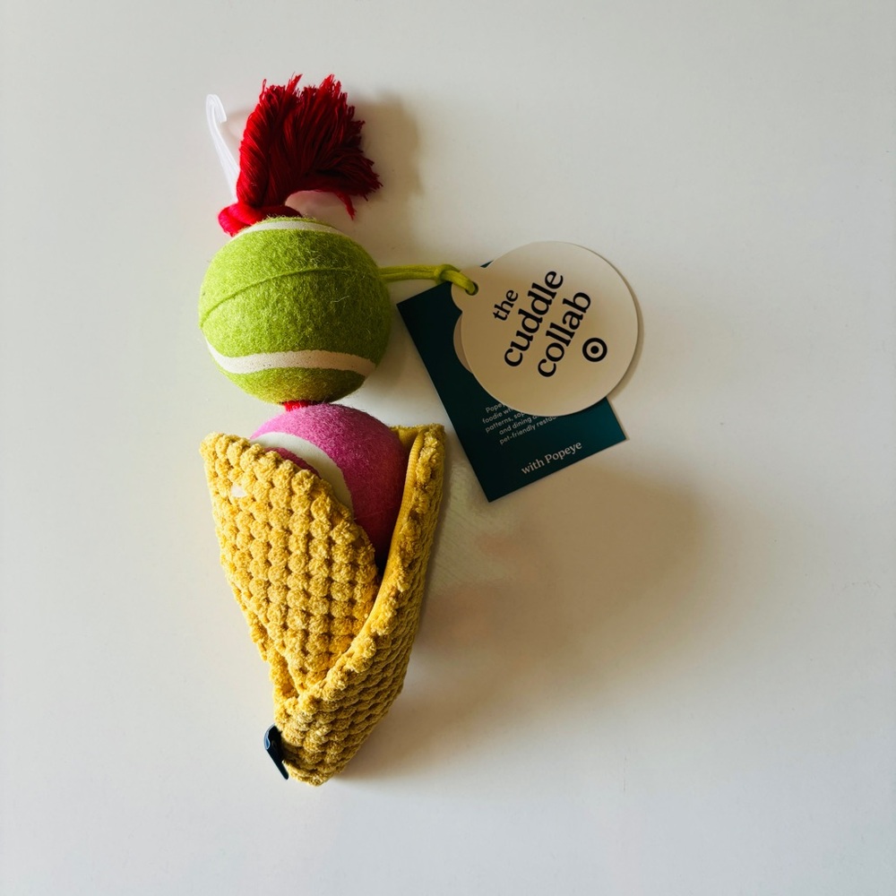 The Cuddle Collab Pup Cream Cone Dog Toy Set - Picture 3 of 3